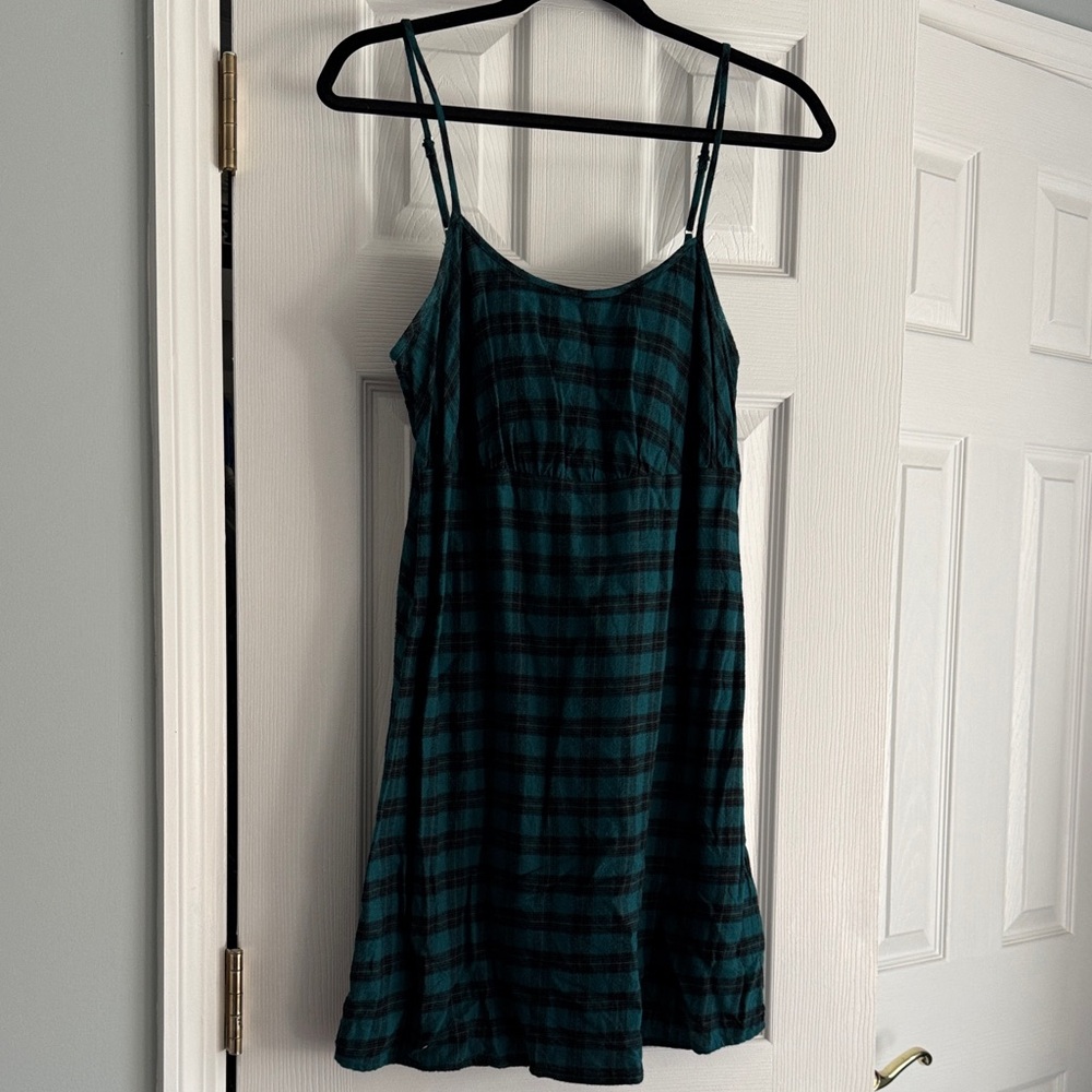Wild Fable Teal Plaid Mini Dress